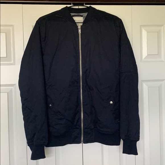 Navy Blue Bomber Jacket - Picture 1 of 5